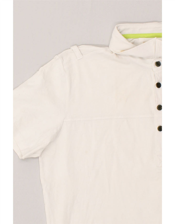 GUESS Mens Slim Polo Shirt XL White Cotton Vintage Guess and Second-Hand Guess from Messina Hembry 