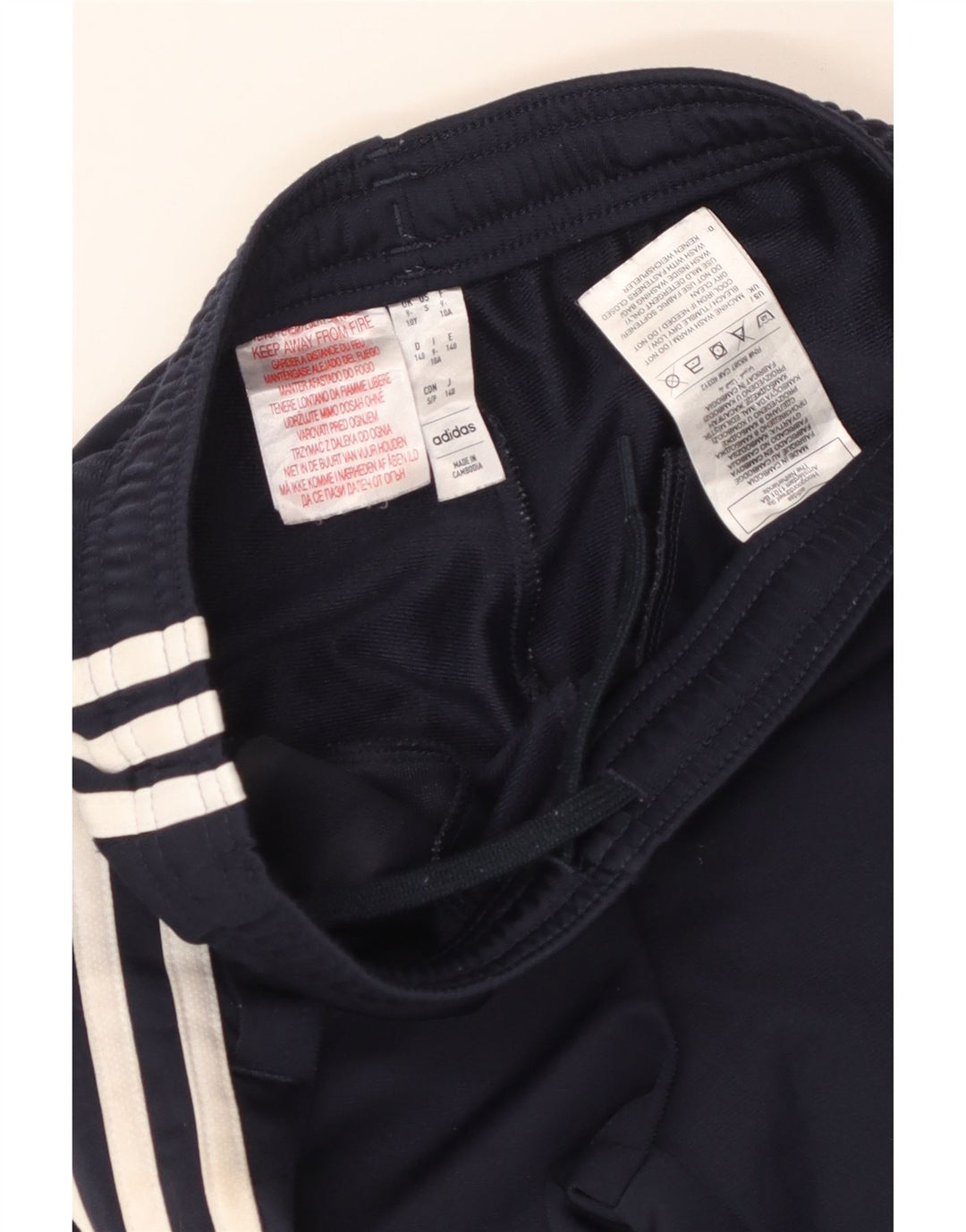 ADIDAS Jungen-Trainingshose, 9–10 Jahre, marineblaues Polyester
