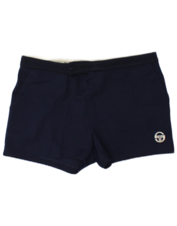 Sergio Tacchini Damen Sportshorts UK 14 Large Marineblau Polyester