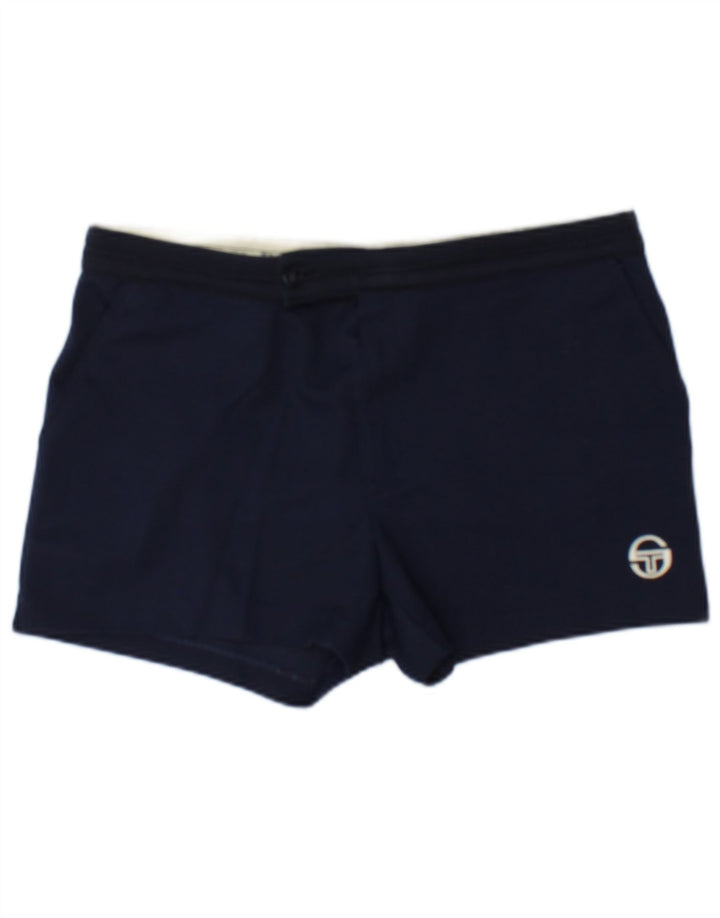 Sergio Tacchini Damen Sportshorts UK 14 Large Marineblau Polyester