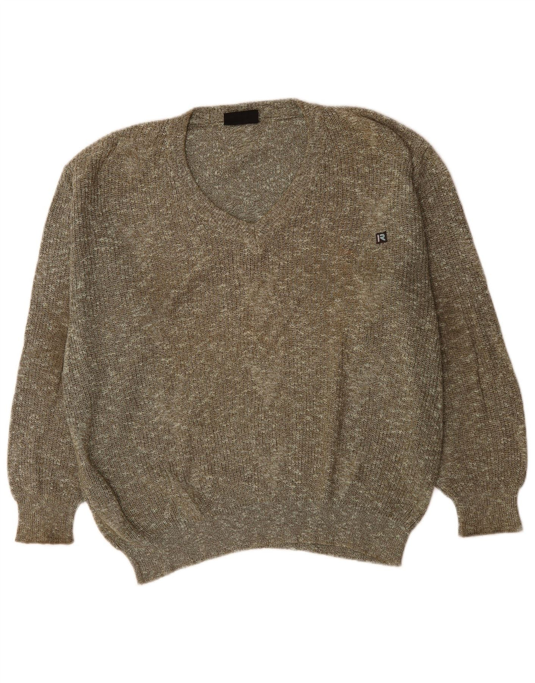 Rasica Herren-Pullover mit V-Ausschnitt, XL, Grau meliert