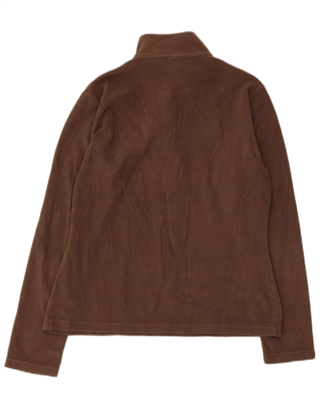 Brugi Damen-Fleecepullover mit Reißverschluss am Hals, UK 14, Größe L, braun, Polyester