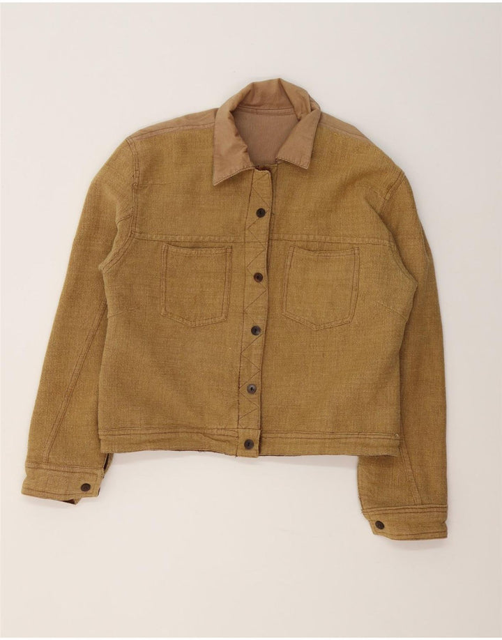 Vintage Damen Wendejacke UK 12 Mittelbraun