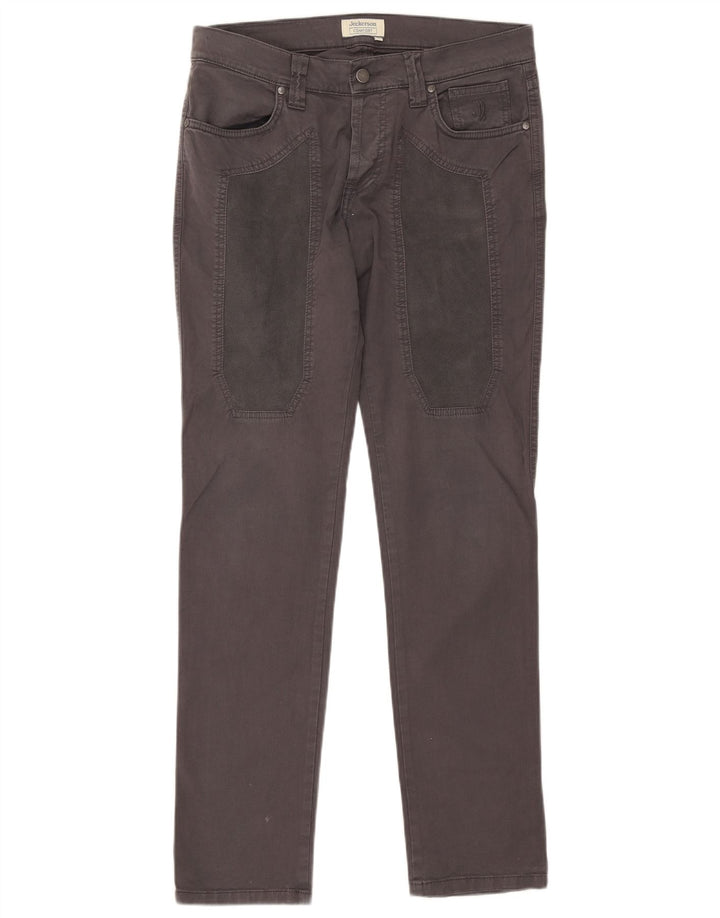Jeckerson Damen Slim Jeans W32 L31 Graue Baumwolle