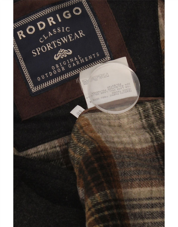 Rodrigo Herren Loose Fit Dufflecoat IT 48 Mittelschwarze Wolle