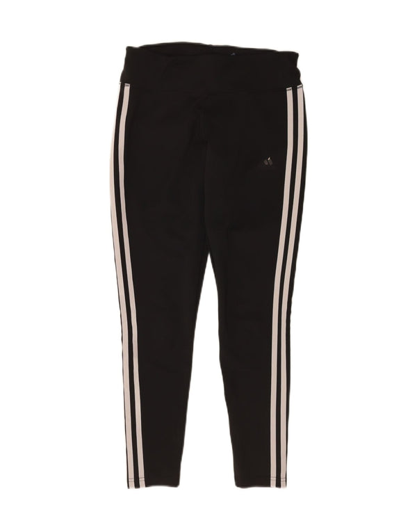 Adidas Damen Leggings UK 8-10 W26 L26 Schwarz Polyester Sport