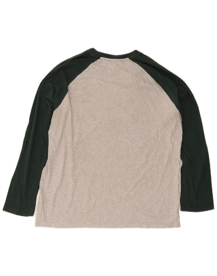 Superdry Herren-Oberteil, langärmelig, 2XL, Grau, Colourblock-Baumwolle