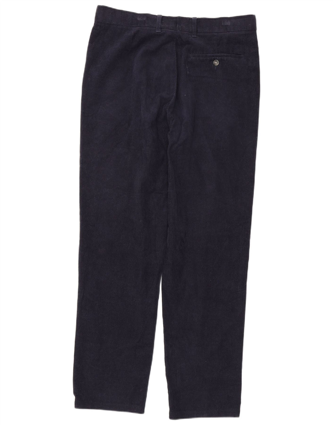 MARKS & SPENCER Herren-Hose aus regulärem Cord, Breite 34, Länge 33, Marineblau, Baumwolle