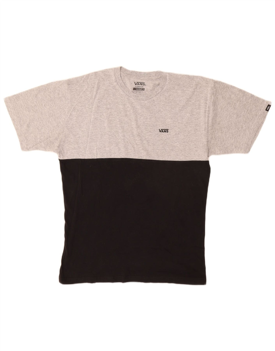 Vans Herren-T-Shirt mit klassischer Passform aus mittelgrauer Colourblock-Baumwolle