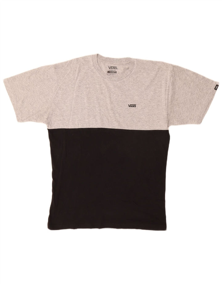 Vans Herren-T-Shirt mit klassischer Passform aus mittelgrauer Colourblock-Baumwolle