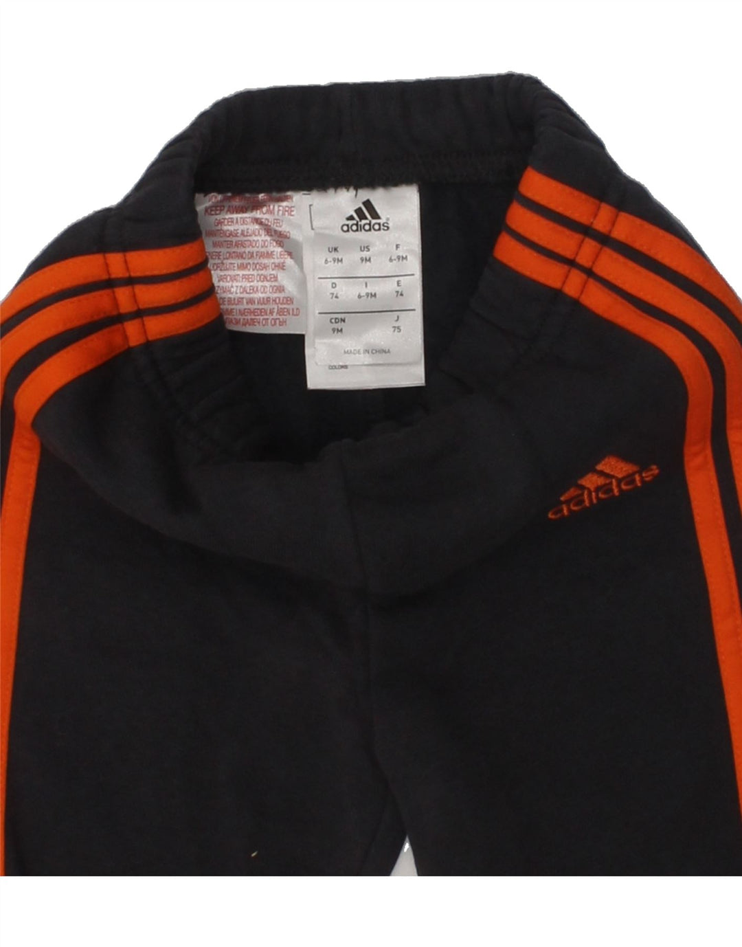 ADIDAS Baby Boys Joggers Tracksuit Trousers 6-9 Months Grey Cotton | Vintage Adidas | Thrift | Second-Hand Adidas | Used Clothing | Messina Hembry 
