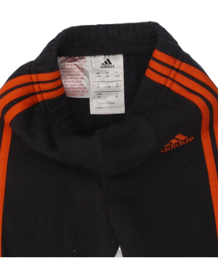 ADIDAS Baby Boys Joggers Tracksuit Trousers 6-9 Months Grey Cotton | Vintage Adidas | Thrift | Second-Hand Adidas | Used Clothing | Messina Hembry 