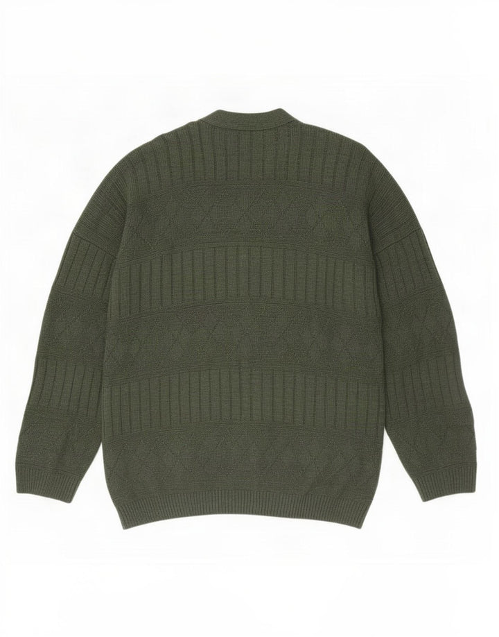 Marks & Spencer Herren St. Michael Cardigan Pullover Gr. Grün