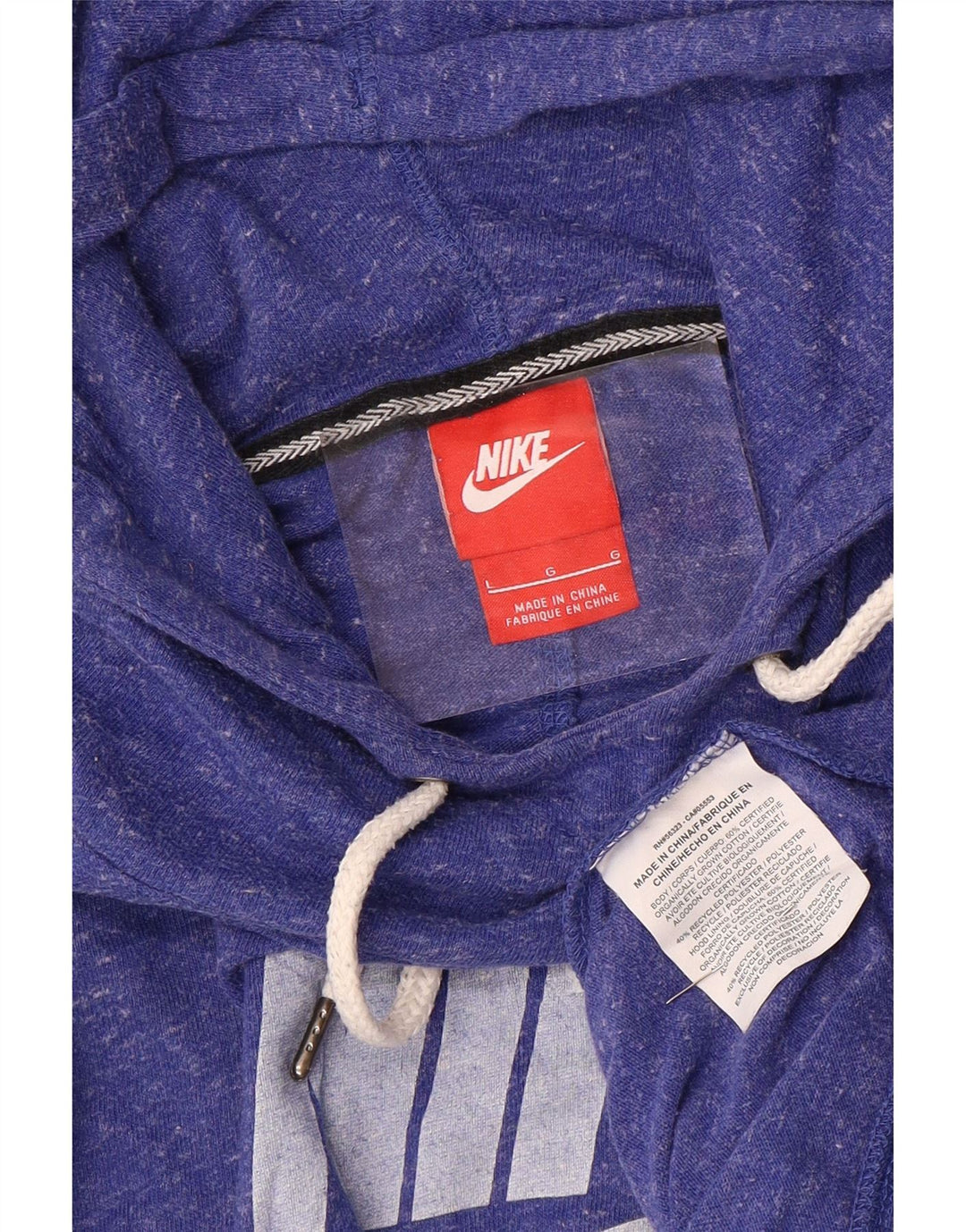 NIKE Damen-Kapuzenpullover mit Grafik, UK 16, groß, lila geflecktes Polyester