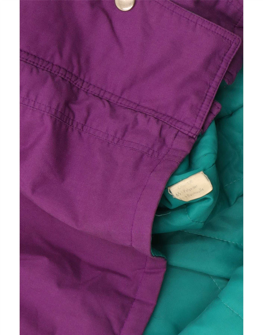 Vintage Damen Windjacke UK 18 XL Lila Colourblock Polyester