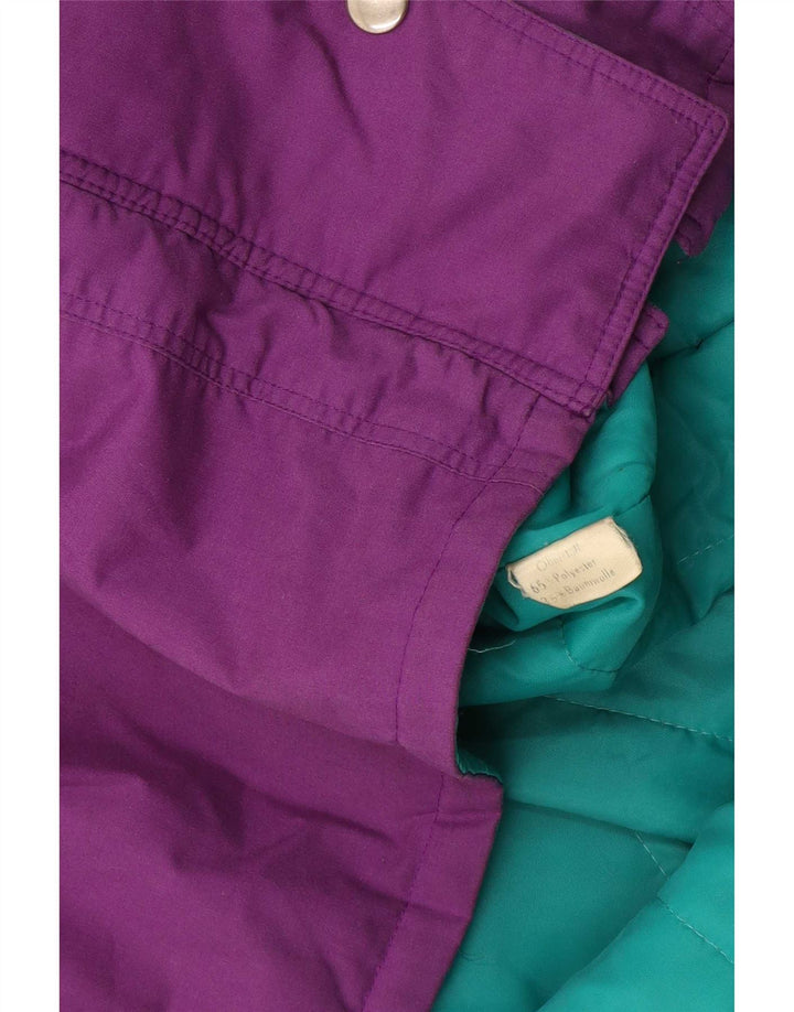 Vintage Damen Windjacke UK 18 XL Lila Colourblock Polyester