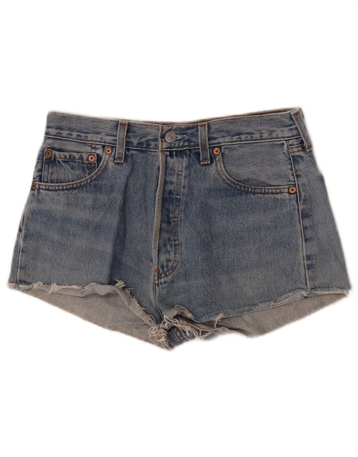 Levi's Damen 501 Denim High Waist Hotpants W30 Mittelblau