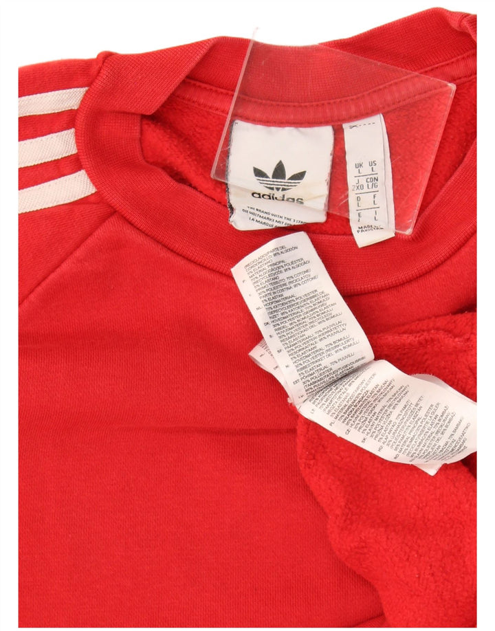 Adidas Herren Sweatshirt Pullover große rote Baumwolle