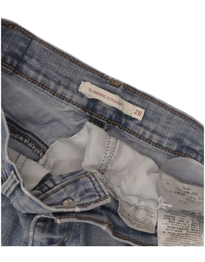 Levi's Damen Jeansshorts W28 mittelblaue Baumwolle