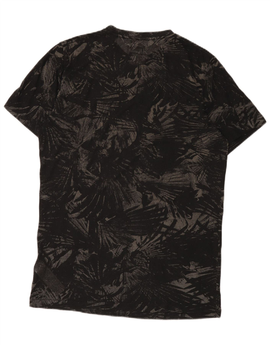 Diesel Herren T-Shirt Top Large Schwarz Geblümt Polyester