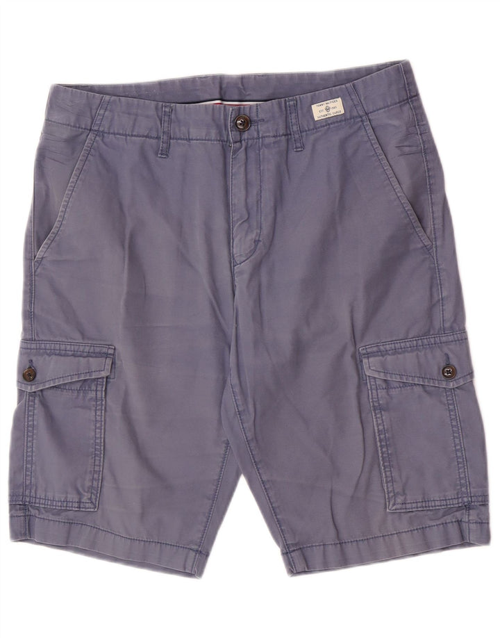 Tommy Hilfiger Herren Cargoshorts W32 mittelblaue Baumwolle