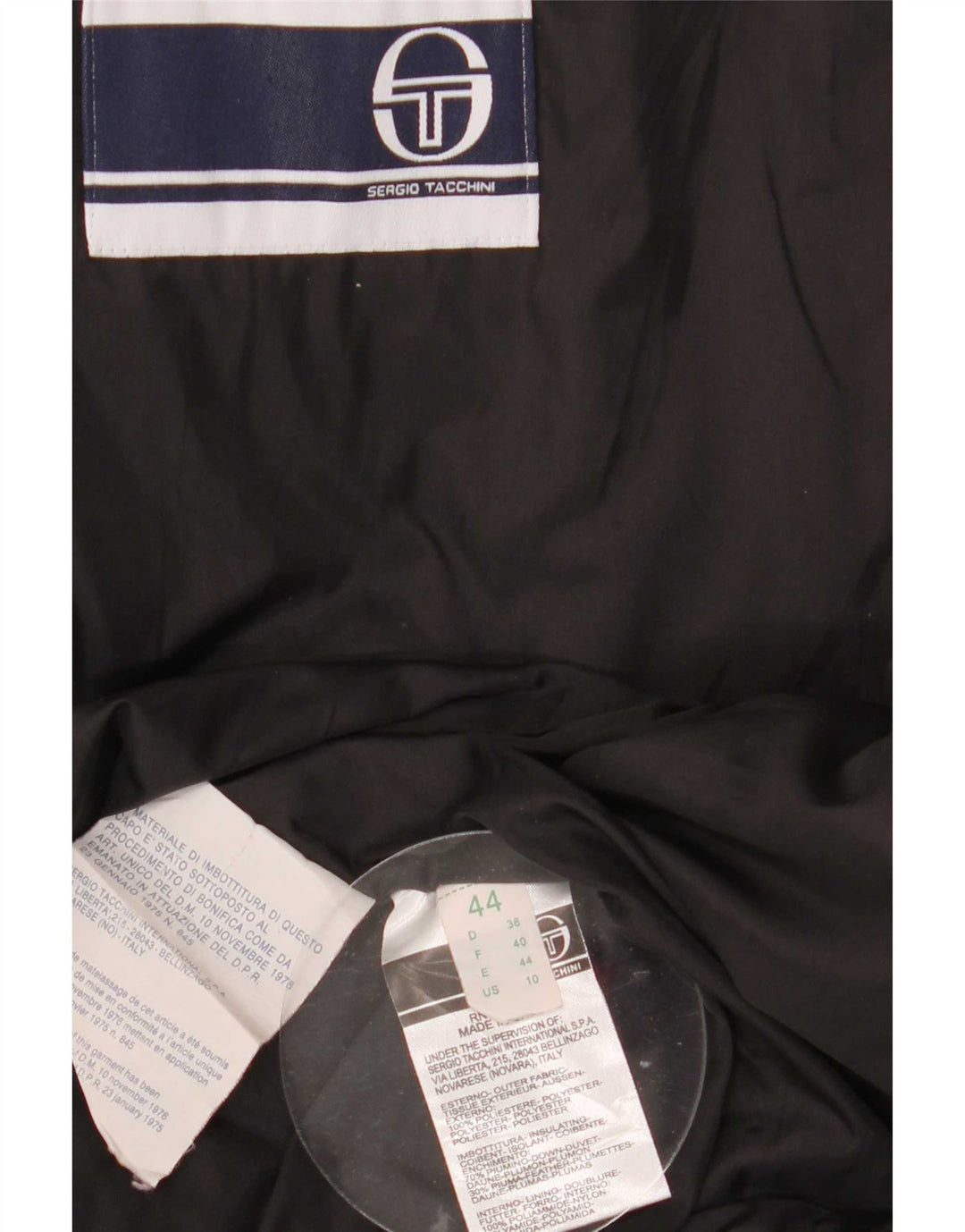 Sergio Tacchini Damen Wattierte Jacke IT 44 Medium Schwarz Polyester