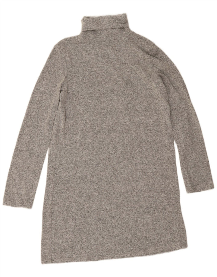 Zara Damen Übergroßes Pulloverkleid UK 10 Small Grau Polyester