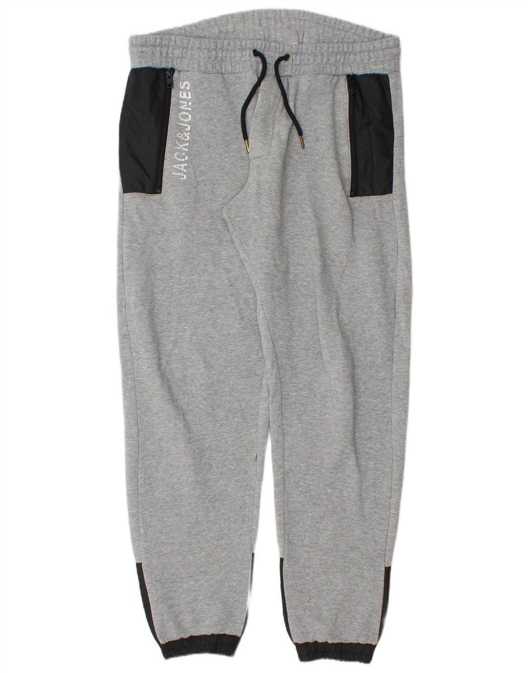 JACK & JONES Herren-Trainingshose, Jogginghose, Größe L, Grau, Farbblock