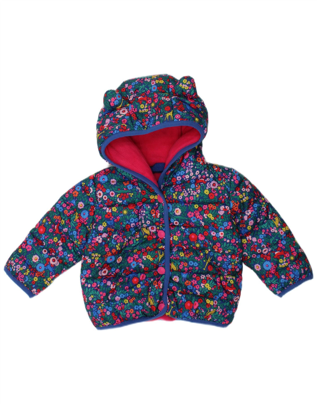 JOULES Baby-Mädchen-Jacke mit Kapuze, 3–6 Monate, mehrfarbig, Blumenmuster