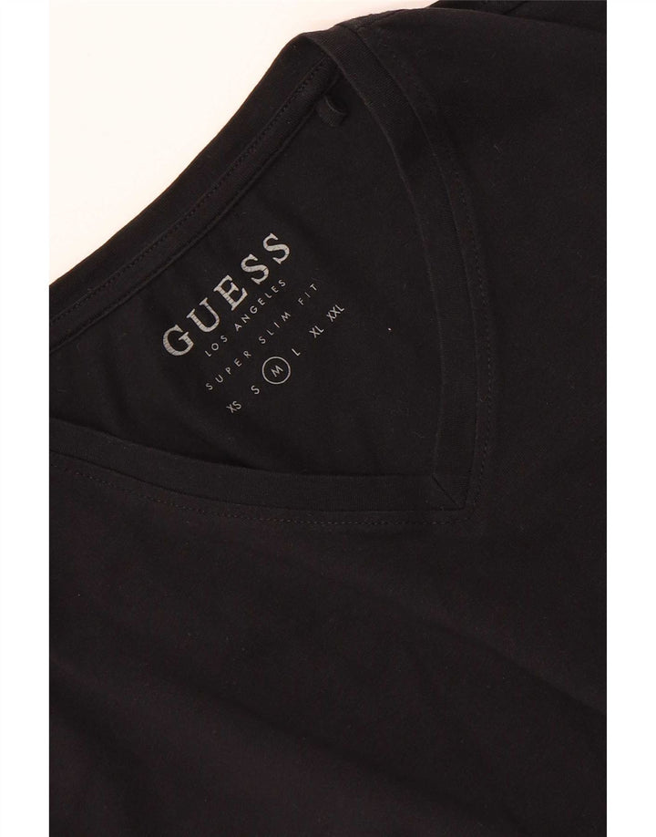 Guess Herren Super Slim Fit T-Shirt Top Medium Schwarz