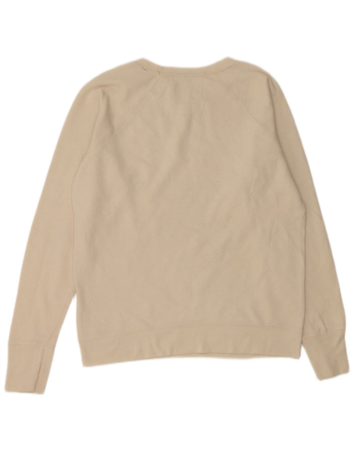 CHAMPION Herren-Sweatshirt-Pullover, groß, cremefarbenes Polyester