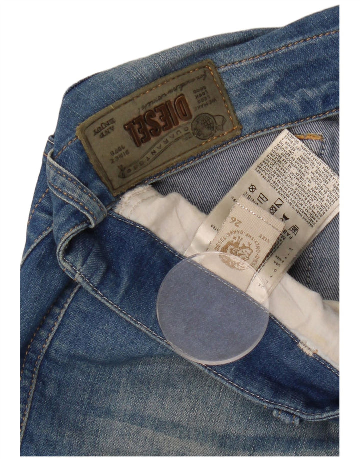 Diesel Damen Grupee Super Skinny Jeans W26 L33 Blaue Baumwolle