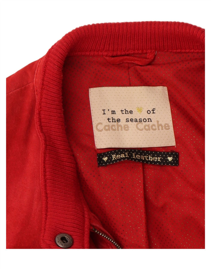 Cache Damen Wildlederjacke US 2 XS Rotes Leder