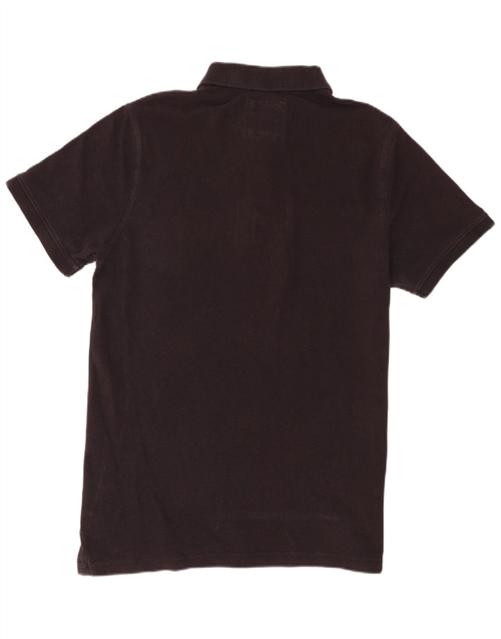 Crew Clothing Herren-Poloshirt, groß, schwarze Baumwolle