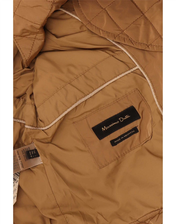 Massimo Dutti Damen Steppjacke UK 14 Large Beige Polyester