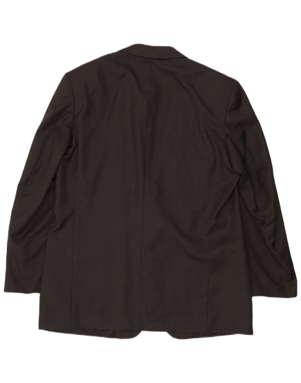 Marks & Spencer Herren-Blazer, lang, mit 2 Knöpfen, UK 46, XL, graue Schurwolle