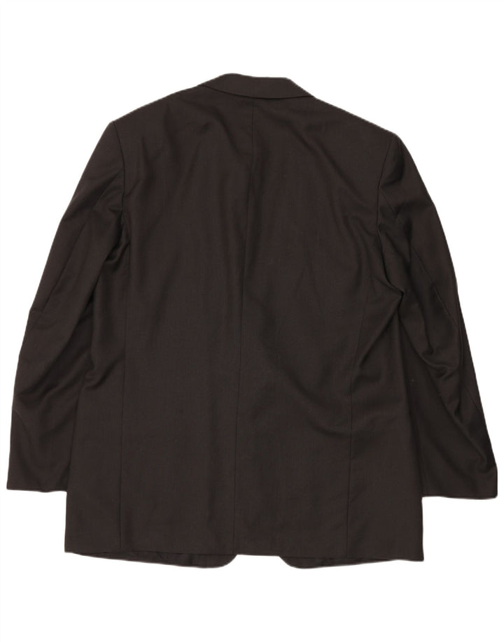 Marks & Spencer Herren-Blazer, lang, mit 2 Knöpfen, UK 46, XL, graue Schurwolle