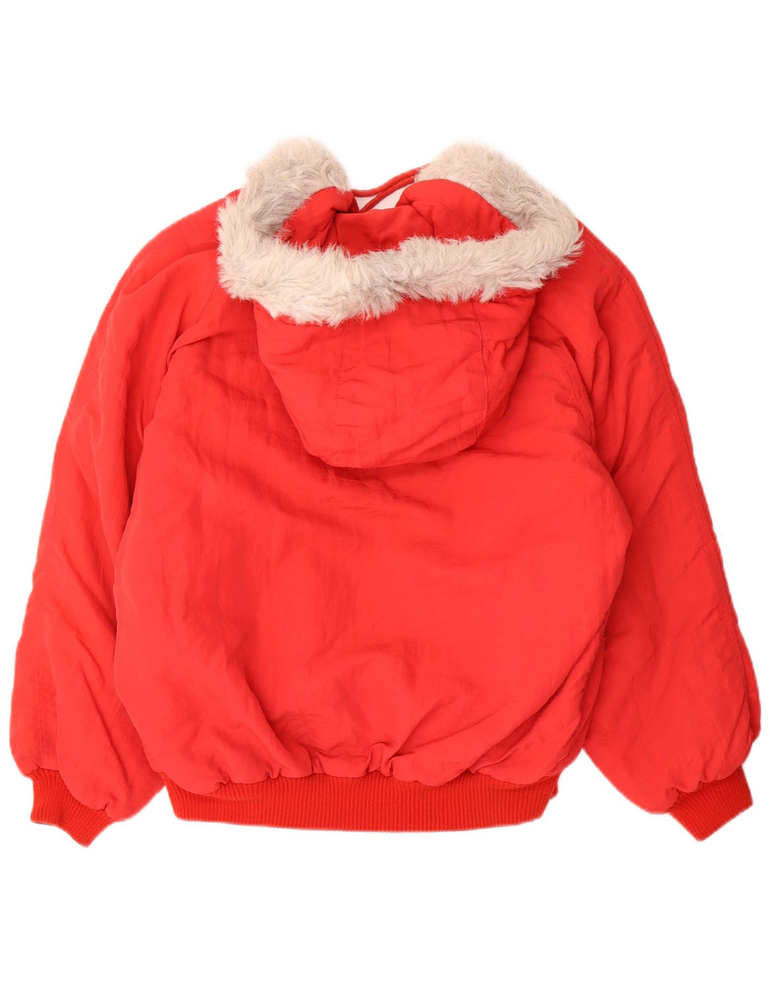 Faciba Damen-Kapuzen-Übergröße, gepolsterte Jacke, EU 42, großes rotes Polyamid
