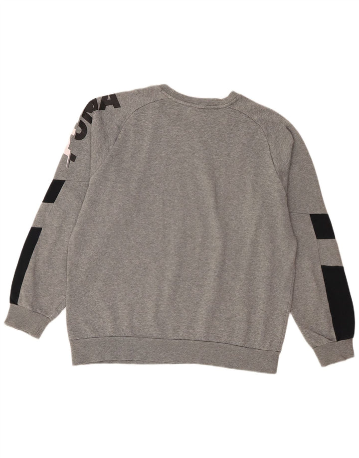 Puma Herren Grafik-Sweatshirt-Pullover, groß, Grau, Farbblock
