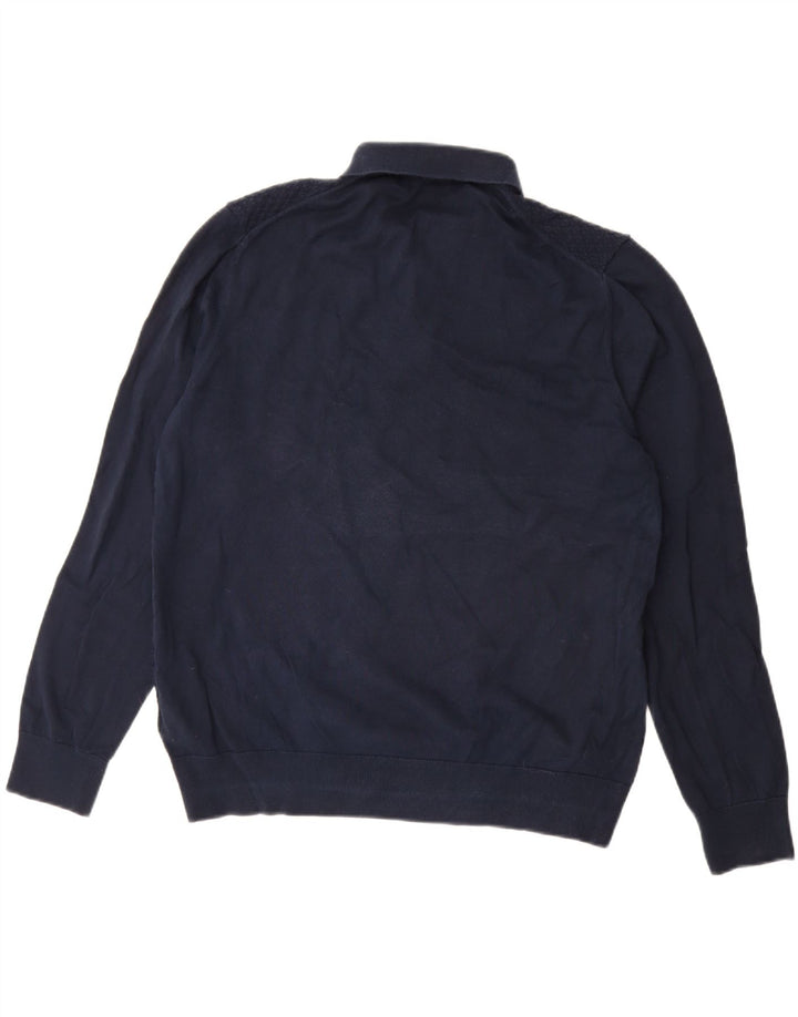 MARKS & SPENCER Rollkragenpullover für Herren, groß, marineblau, Baumwolle