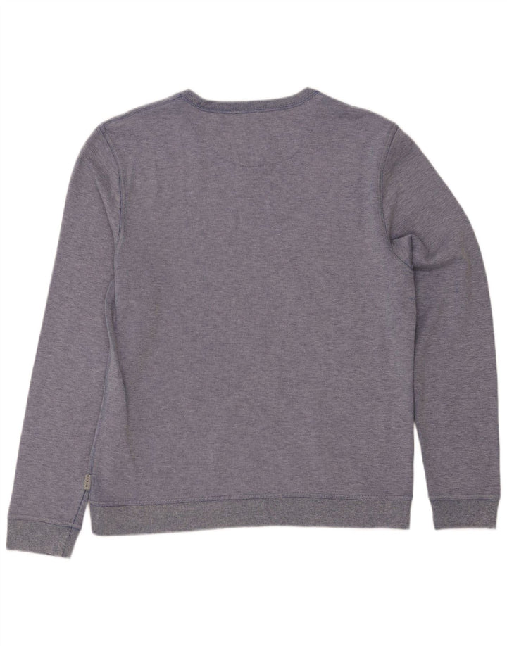 TED BAKER Damen Sweatshirt Pullover Größe 6 2XL Blaue Baumwolle
