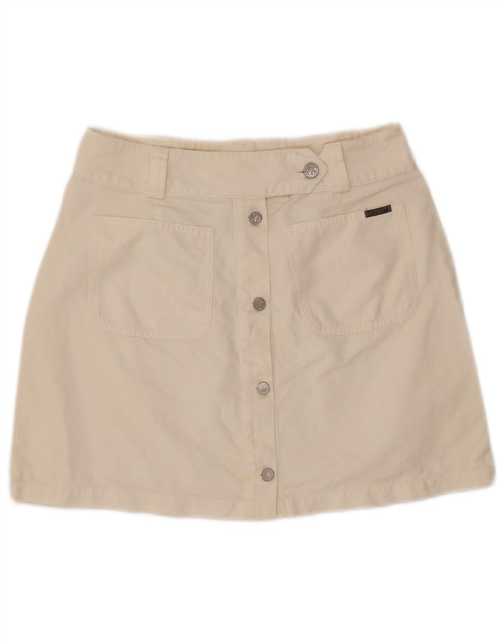 CALVIN KLEIN Damen Minirock W30 Mittelweiße Baumwolle