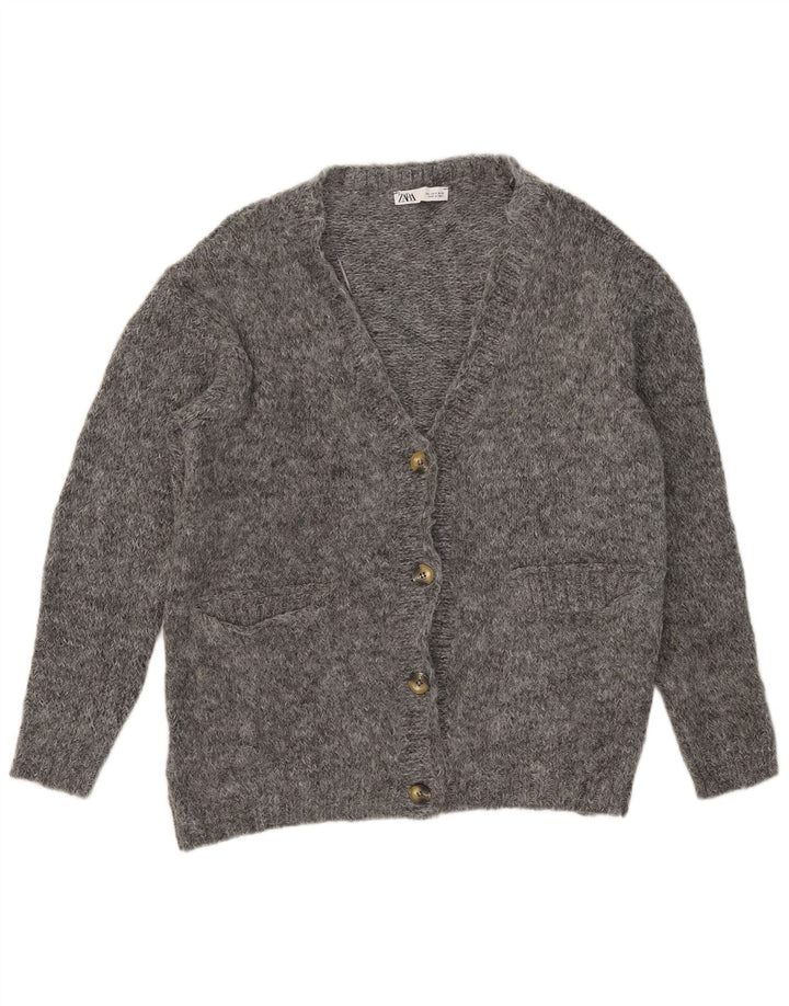 Zara Damen-Strickjacke in Übergröße, Gr. 10, Größe S, Grau