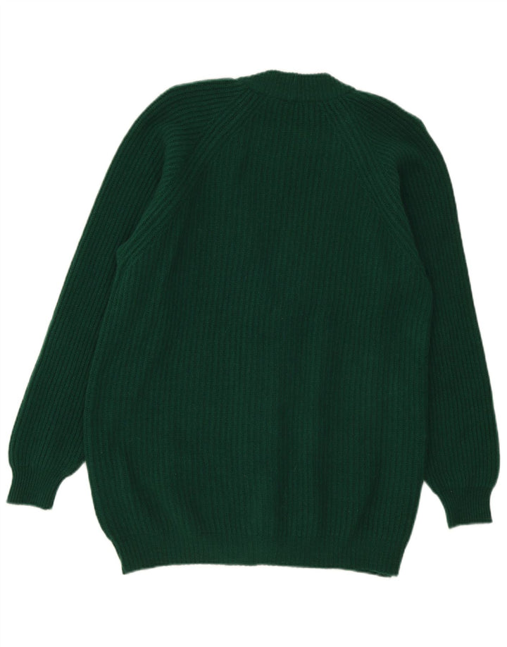 Vintage Damen Cardigan Pullover UK 16 Große grüne Wolle