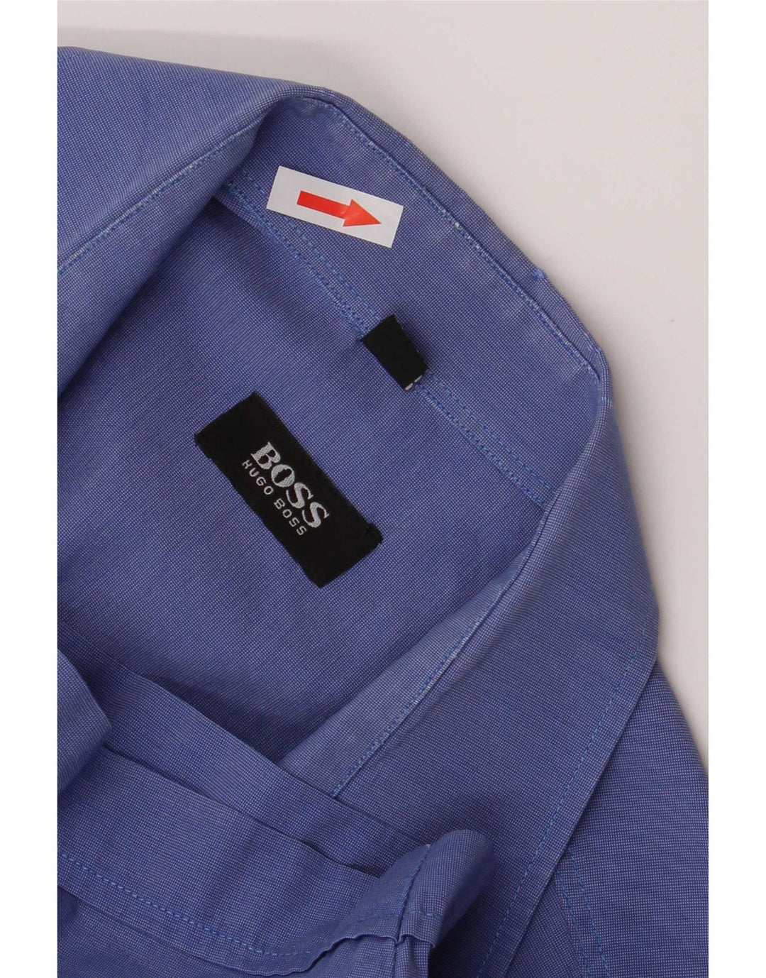 Hugo Boss Herren-Kurzarmhemd mit normaler Passform, mittelblaue Baumwolle