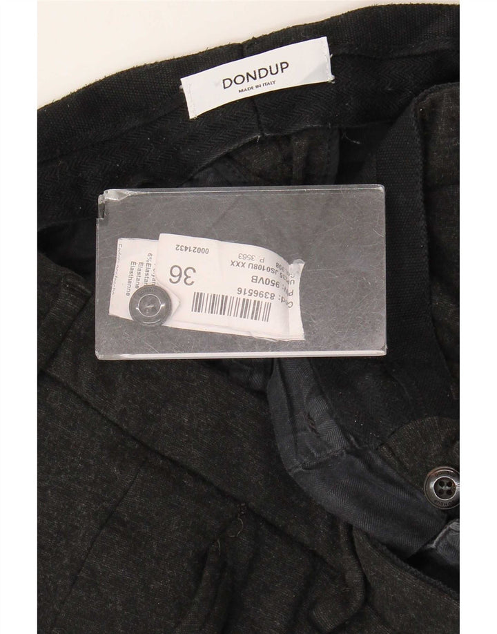 Dondup Slim Chino-Hose für Herren, W36, L28, schwarze Viskose