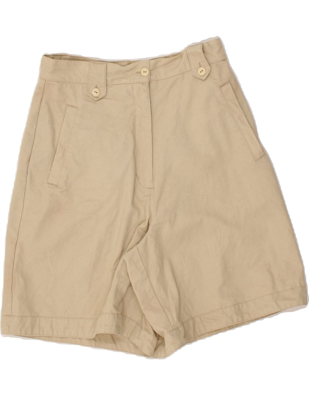 VINTAGE Womens Chino Shorts IT 44 Medium W28 Beige Cotton Vintage Vintage and Second-Hand Vintage from Messina Hembry 