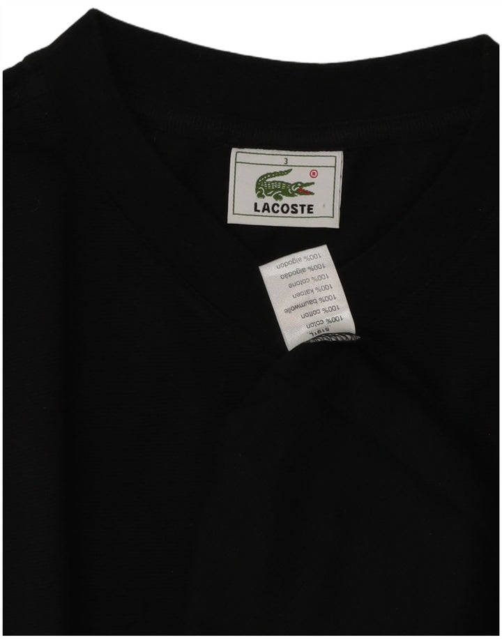 Lacoste Herren T-Shirt Top Größe 3 Small Schwarz Baumwolle