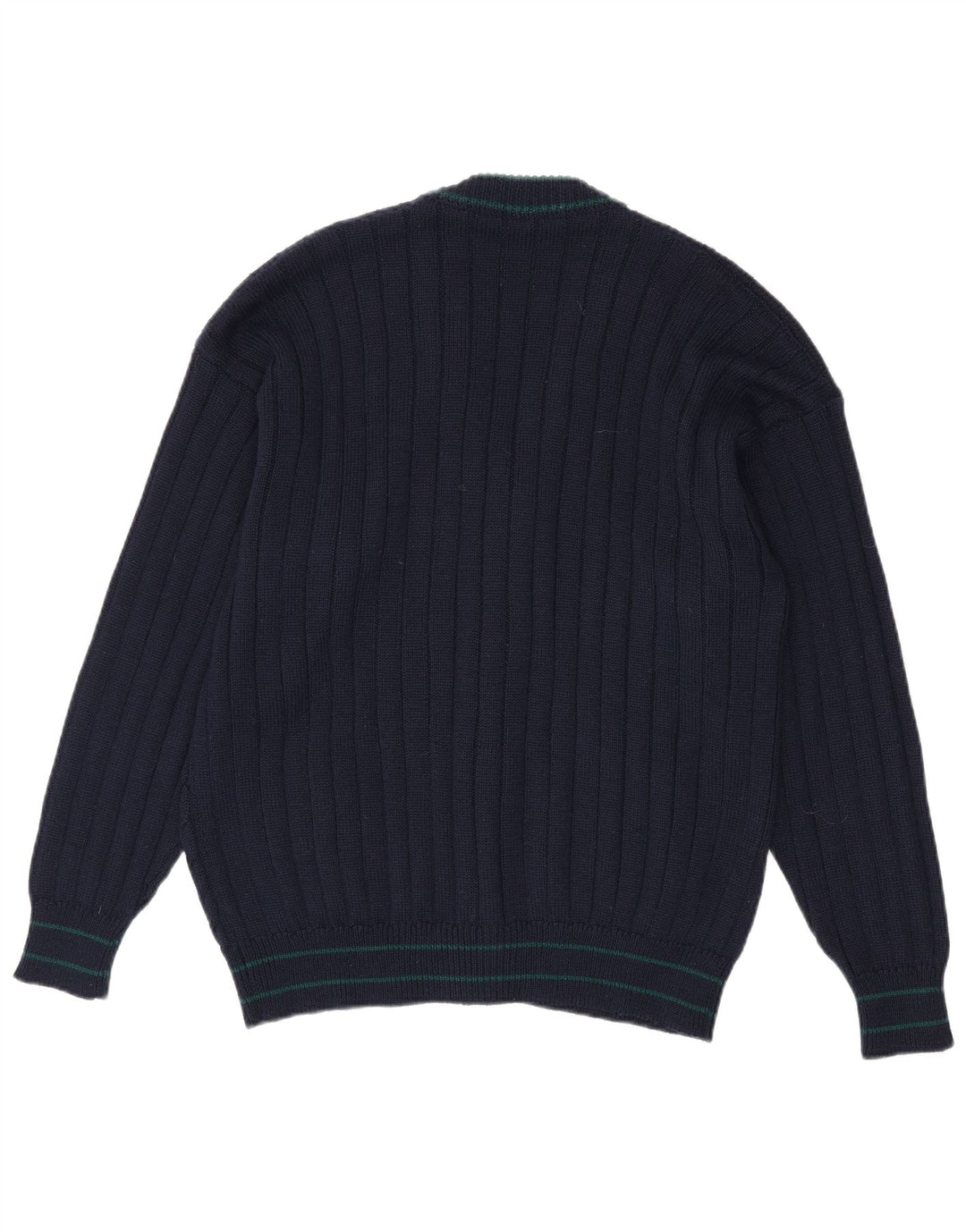 Vintage Herren Cardigan Pullover Medium Marineblau