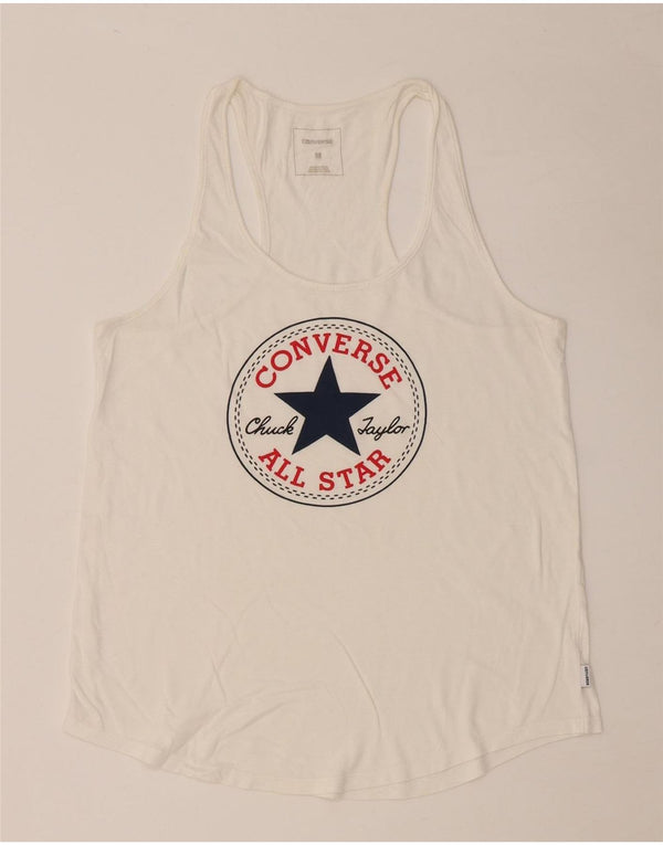 CONVERSE Damen Chuck Taylor Graphic Vest Top UK 12 Medium Weiß